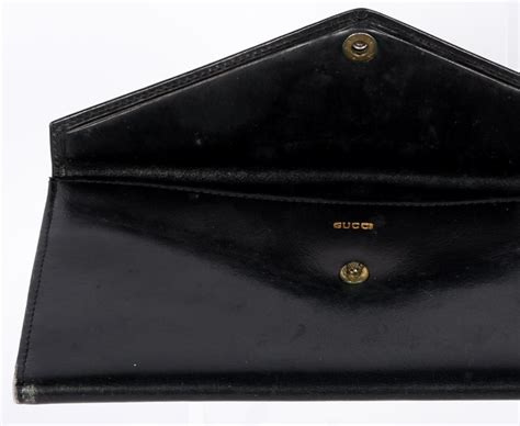 vintage gucci wallet black leather.